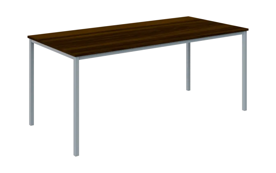 JPT 180 Jídelní stůl 1800 x 800 mm, deska ořech královský / podnož stříbrná